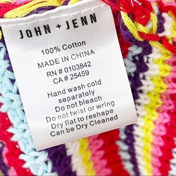 Anthropologie John + Jenn Multi Rainbow Knit Halter Percy Sweater Tank XS NWT - Picture 8 of 8